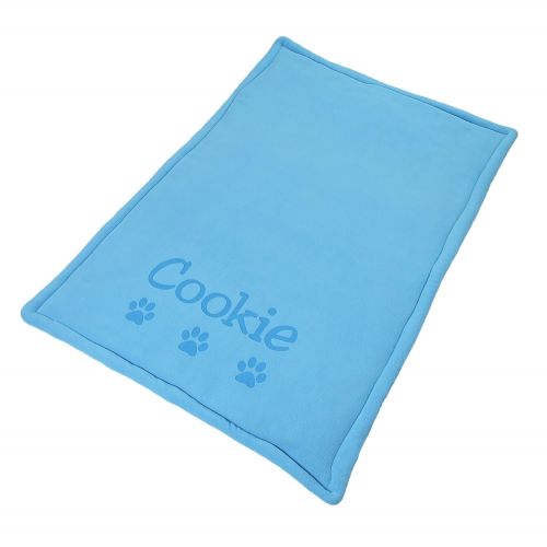  Custom Catch Personalized Dog Kennel Mat - Large or Small Pad, Cute Washable Bed Cushion - Cats or Dogs