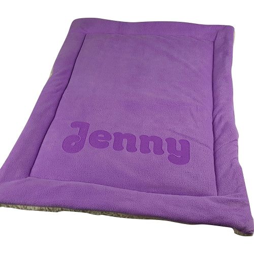  Custom Catch Personalized Dog Kennel Mat - Large or Small Pad, Cute Washable Bed Cushion - Cats or Dogs