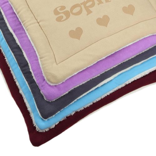  Custom Catch Personalized Dog Kennel Mat - Large or Small Pad, Cute Washable Bed Cushion - Cats or Dogs