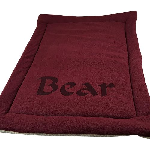  Custom Catch Personalized Dog Kennel Mat - Large or Small Pad, Cute Washable Bed Cushion - Cats or Dogs