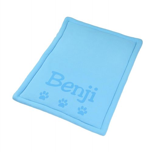  Custom Catch Personalized Dog Kennel Mat - Large or Small Pad, Cute Washable Bed Cushion - Cats or Dogs