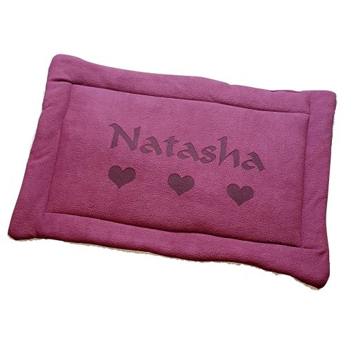  Custom Catch Personalized Dog Kennel Mat - Large or Small Pad, Cute Washable Bed Cushion - Cats or Dogs