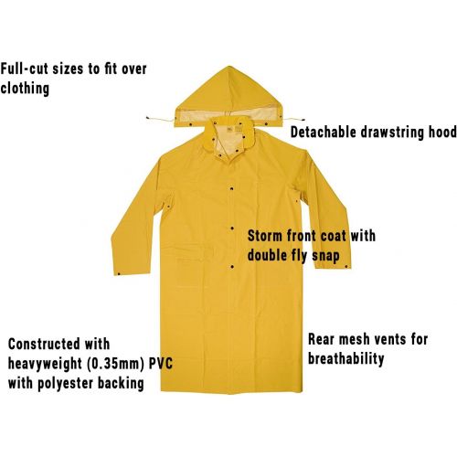  [아마존베스트]CLC Custom Leathercraft Rain Wear R105M .35 MM PVC Trench Coat, Medium