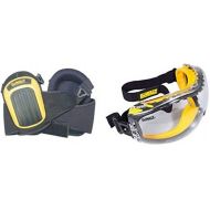 Custom Leathercraft DEWALT DG5204 Professional Kneepads with Layered Gel with DPG82-11 Concealer Clear Anti-Fog Dual Mold Safety Goggle