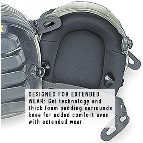  Custom Leathercraft DEWALT DG5217 All-Terrain Kneepads with Layered Gel Padding with Full Size, All Terrain Cap