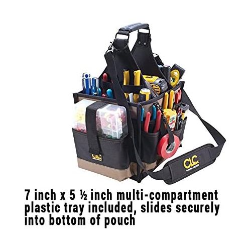  [아마존베스트]Custom LeatherCraft 1526 25 Pocket Electrical and Maintenance Tool Pouch