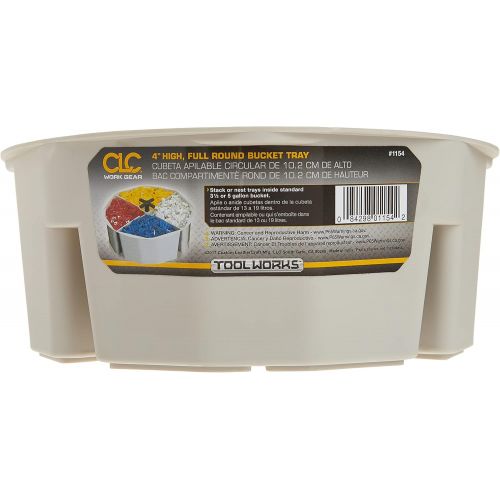  CLC Custom Leathercraft 1154 4-Inch High, Full-Round Bucket Tray