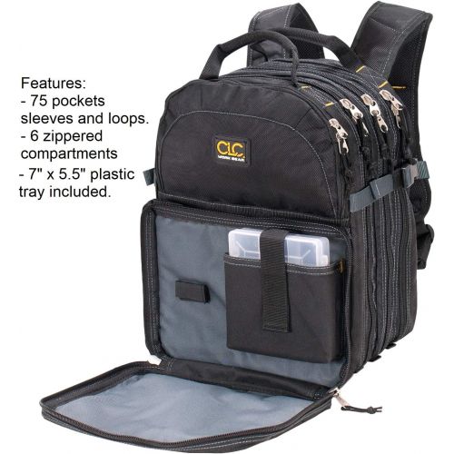  CLC Custom LeatherCraft 1132 75-Pocket Tool Backpack