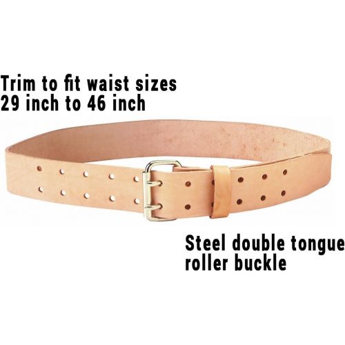  CLC Custom Leathercraft 9841 Leather Work Belt, 2 in. Wide , Tan