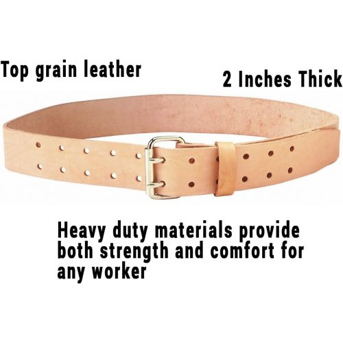  CLC Custom Leathercraft 9841 Leather Work Belt, 2 in. Wide , Tan