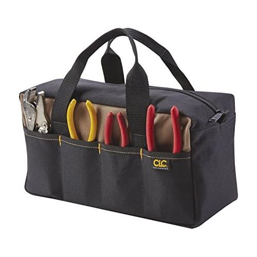  CLC Custom Leathercraft 1116 14-Inch Standard Tool Tote Bag, 8 Outside Pockets