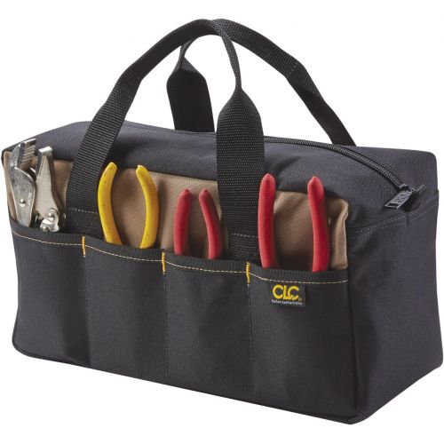  CLC Custom Leathercraft 1116 14-Inch Standard Tool Tote Bag, 8 Outside Pockets