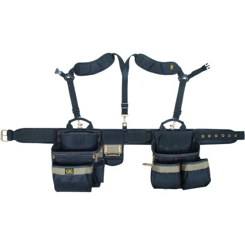  CLC Custom Leathercraft 1614 20 Pocket, Heavy Duty Framers 5-Piece Comfortlift Combo Tool Belt System