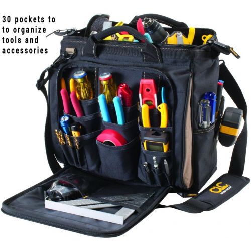  CLC Custom Leathercraft 1537, Multi-Compartment Tool Carrier, 30 Pockets, 13 Inch
