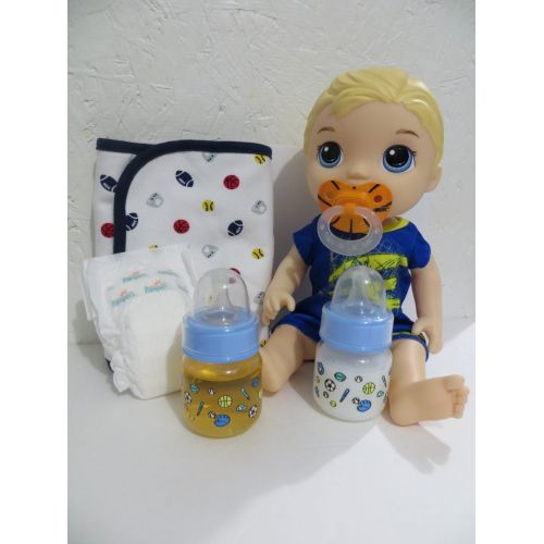  Custom set for Baby Alive Boy Luke Baby Alive Snackin Luke Boy Custom Basketball Set with 2oz Preemie Sports Bottles with...