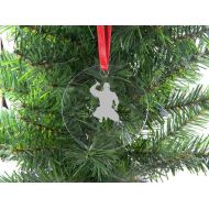 CustomGiftsNow Personalized Custom Ninja Clear Acrylic Hanging Christmas Tree Ornament with Red Ribbon