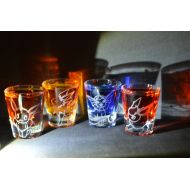 /CustomShot Pokemon Eevee eeveelution etched shot glass set of 4 fan art