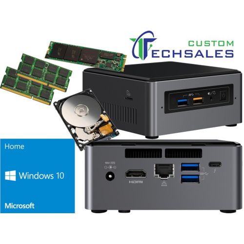  CustomTechSales Intel NUC NUC7i7BNH Mini PC (Kaby Lake) i7-7567U 1TB M.2 SSD, 2TB Hard Drive 8GB RAM Windows 10 Home Installed & Configured