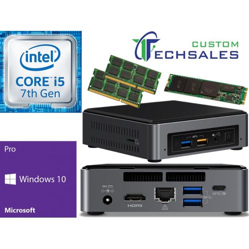  CustomTechSales Intel NUC NUC7i5BNK Mini PC (Kaby Lake) i5-7260U, 512GB M.2 SSD, 16GB RAM, Windows 10 Pro Installed and Configured