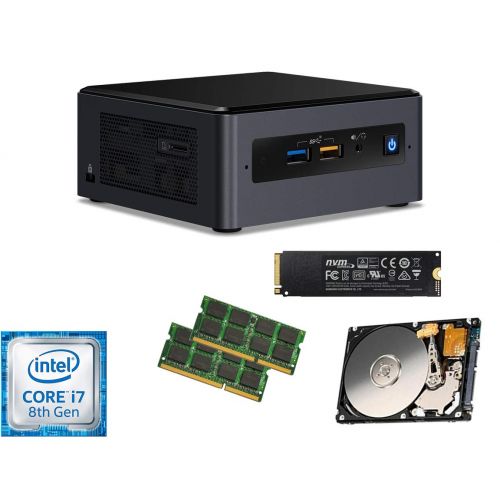  CustomTechSales Intel NUC NUC8i7BEH Mini PC 8th Generation Intel Core i7-8559U, 512GB NVMe M.2 SSD, 1TB Hard Drive, 32GB RAM, Assembed and Tested