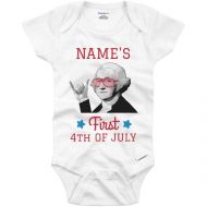 Customized Girl Party President Babys First Fourth: Infant Gerber Onesie