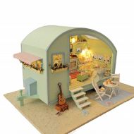 CuteBee CUTEBEE Dollhouse Miniature with Furniture, DIY Wooden Dollhouse Kit, 1:24 Scale Creative Room Idea.（Time Travel RV）