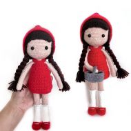 CuteCrochetToysShop Little Red Riding Hood Doll Crochet Doll Handmade Doll Softie Doll