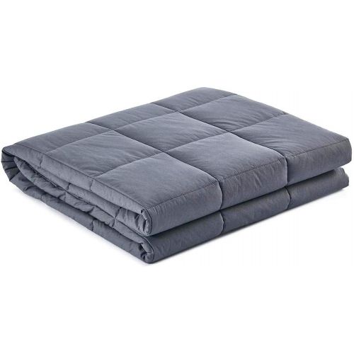  CuteKing Weighted Heavy Blanket 25lbs 60x80 Queen or Full Size for Adult Women Men Natural Deep Sleep, Reduce Stress, Anxiety, Autism (Dark Grey)