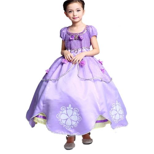  CuteMe Little Girls Princess Sofia Costume Dress up Cosplay Fancy Party Dress