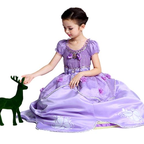  CuteMe Little Girls Princess Sofia Costume Dress up Cosplay Fancy Party Dress