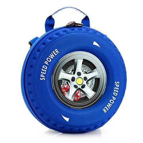  CutePaw Kids Backpack--Cool 3D Racing Car Tyre Speed Power Shoolbag Preschool Backpack Bookpack Daypack for Boys