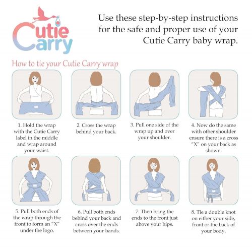  [아마존베스트]Cutie Carry Baby Wrap Carrier for Newborn and Infant (Dark Grey Heather)