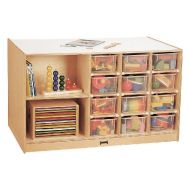 CutieBeauty jc Mobile Storage Island With Colored Trays - School & Play Furniture