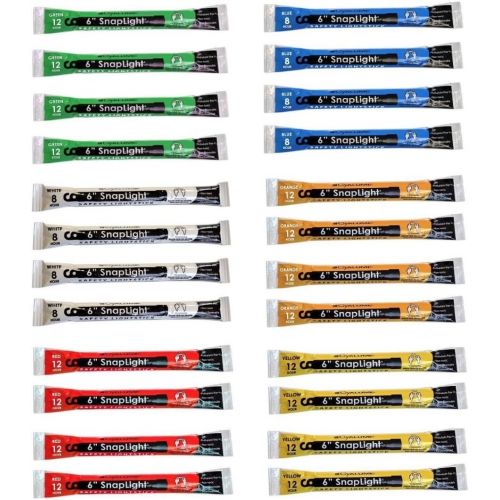  [아마존베스트]Cyalume SnapLight 6 Industrial Grade Light Sticks, Glow Sticks, Multi-Color 24 Pack (Green, White, Red, Orange, Yellow, Blue)