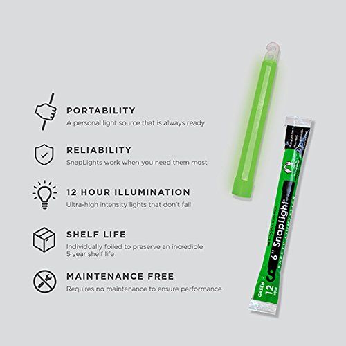  Cyalume SnapLight White Light Sticks  6 Inch Industrial Grade, High Intensity Glow Sticks with 30 Minute Duration (Pack of 500)