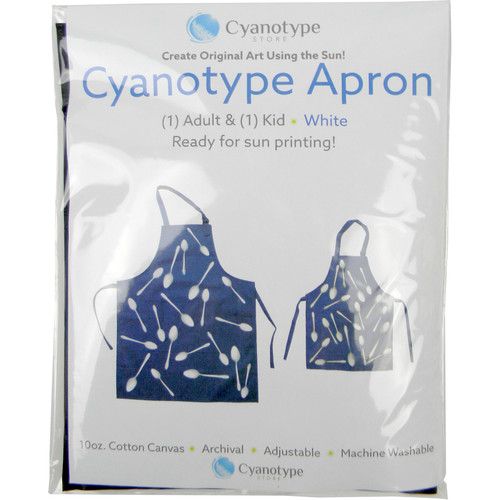  Cyanotype Store Cyanotype Apron (Adult- & Kids-Set, White)