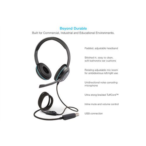  Cyber Acoustics AC-5008 Stereo Headset with USB Type-A Connector