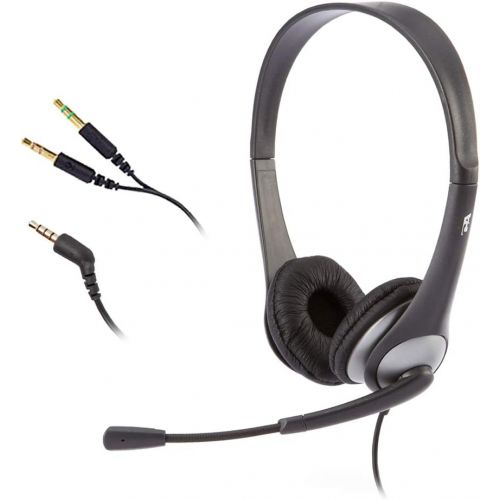  [아마존베스트]Cyber Acoustics Stereo Headset, Headphone with Microphone, Great for K12 School Classroom and Education (AC-204)