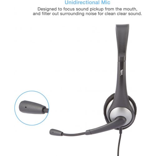  [아마존베스트]Cyber Acoustics Stereo Headset, Headphone with Microphone, Great for K12 School Classroom and Education (AC-204)