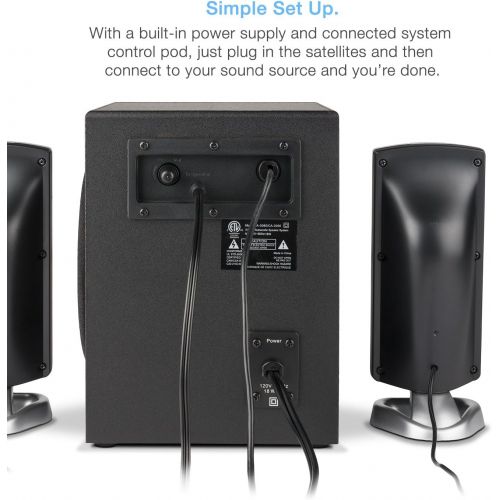  [아마존베스트]Cyber Acoustics 2.1 Subwoofer Speaker System with 18W of Power  Great for Music, Movies, Gaming, and Multimedia Computer Laptops (CA-3090)