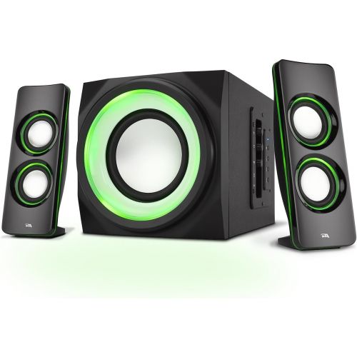  [아마존베스트]Cyber Acoustics Bluetooth Speakers with LED Lights  The Perfect Gaming, Movie, Party, Multimedia 2.1 Subwoofer Speaker System (CA-SP34BT)