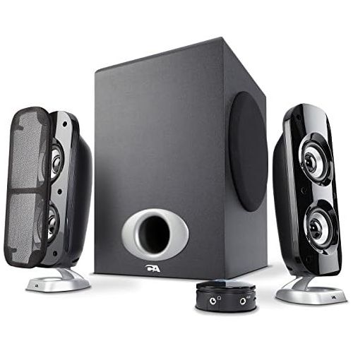  [아마존베스트]Cyber Acoustics High Power 2.1 Subwoofer Speaker System with 80W of Power  Perfect for Gaming, Movies, Music, and Multimedia Sound Solutions (CA-3810)