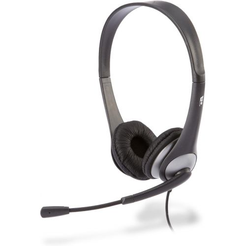  [아마존베스트]Cyber Acoustics Stereo Headset, headphone with microphone, great for K12 School Classroom and Education (AC-204), Black