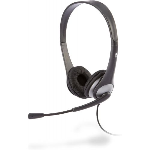  [아마존베스트]Cyber Acoustics Stereo Headset, headphone with microphone, great for K12 School Classroom and Education (AC-204), Black