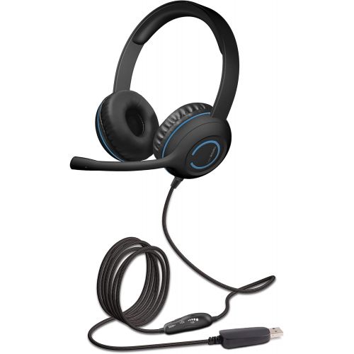 [아마존베스트]Cyber Acoustics USB Stereo Headset with Headphones and Noise Cancelling Microphone for PCs and Other USB Devices in The Office, Classroom or Home (AC-5008A)