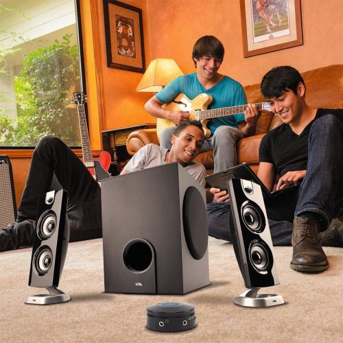  [아마존베스트]Cyber Acoustics CA-3602FFP 2.1 Speaker Sound System with Subwoofer and Control Pod - Great for Music, Movies, Multimedia Pcs, Macs, Laptops and Gaming Systems