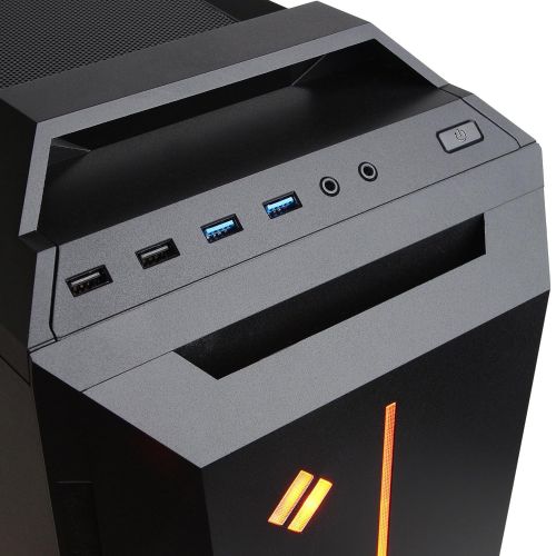  CyberpowerPC CYBERPOWERPC Syber M SMVR120LQ Desktop Gaming PC (Intel i5-7400 3.0GHz, AMD RX 480 8GB, 8GB DDR4 RAM, 1TB 7200RPM HDD, Win 10 Home), Black