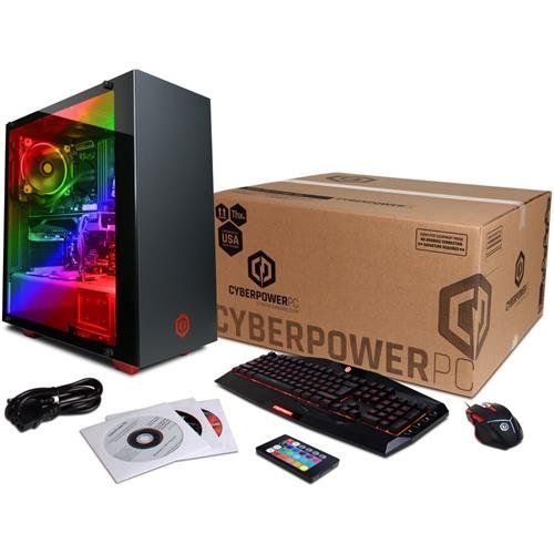  CyberpowerPC SLC8780CPG Gamer Supreme Liquid Cool Tower Desktop with i7-8700K, 32GB, GTX 1070 8GB, 240GB SSD, 3TB HDD, Wi-Fi, Win 10, Black