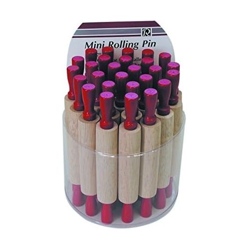  CybrTrayd R&M Rolling Pin (Bucket of 30), Mini, Multicolor