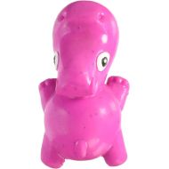 Cycle Dog 3-Play Hippo Dog Toy with Ecolast Recycled Material, Mini, Fuchsia